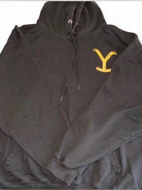 Warner Bros. Black Hoodie with Yellow Logo